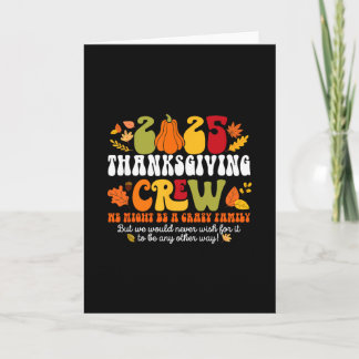 Carte Automne 2025 Famille folle Thanksgivin assorti