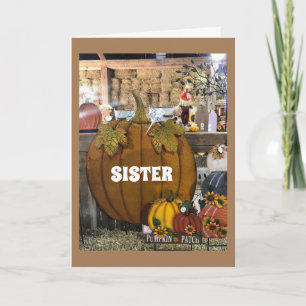 CARTE **AUTOMNE** ANNIVERSAIRE DE MA **CARTE DE SOEUR SP