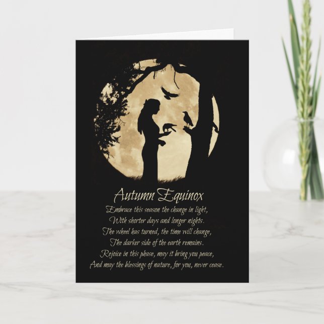 Carte Automne Automne Equinox Mabon avec Ravens (Devant)