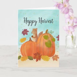 Carte Automne Citrouille Automne Harvest Feuilles