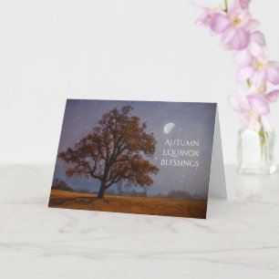 Carte Automne Equinox Mabon Beaux Chênes Blessures 