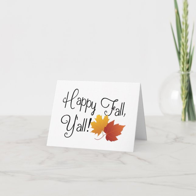 Carte Automne heureux vous il est récolte de (Devant)
