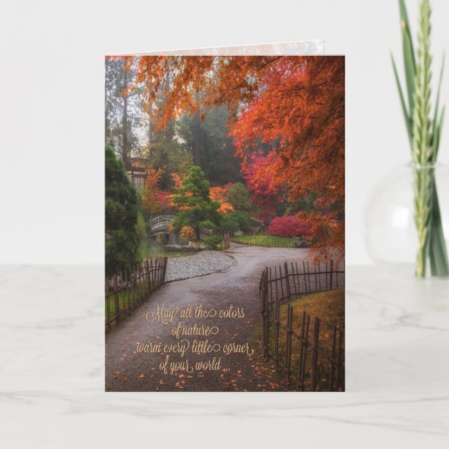 Carte Automne Joyeux anniversaire Couleurs de l'automne (Devant)