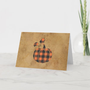 Carte Automne Orange Et Noir Plaid Automne Citrouille