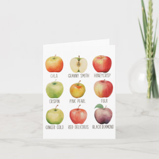 Carte Automne Pomme cueillir Apple Orchard Boho Farm Fes