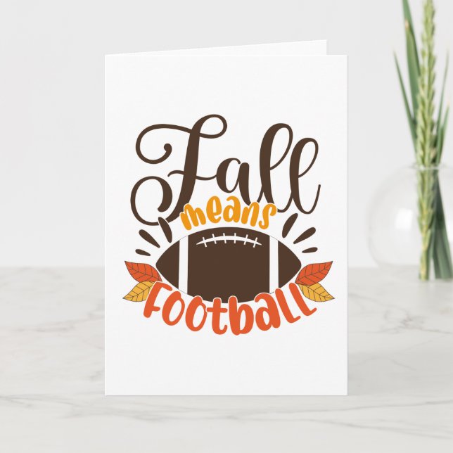 Carte Automne signifie football (Devant)