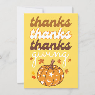 Carte Automne Super Citrouille Feuilles Fêtes Thanksgivi