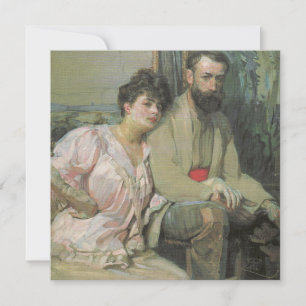 Carte Autoportrait avec femme (par Frantisek Kupka)