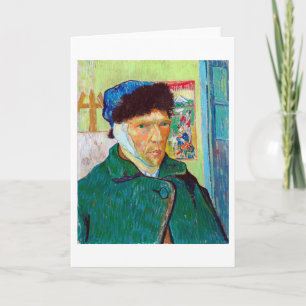 Carte Autoportrait avec oreille déchirée, Van Gogh