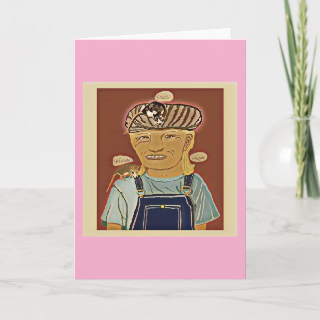 Carte Autoportrait Avec Rats 🐀 (Devant)