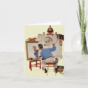 Carte Autoportrait triple