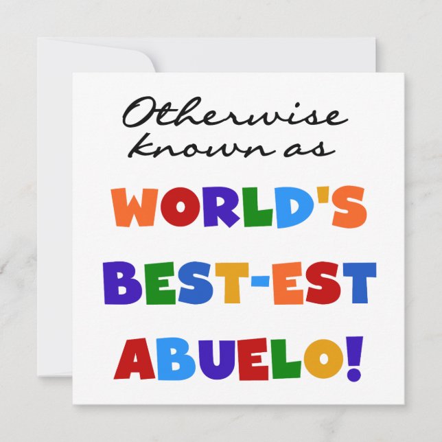 Carte Autrement Connu Comme Le Meilleur Abuelo (Devant)