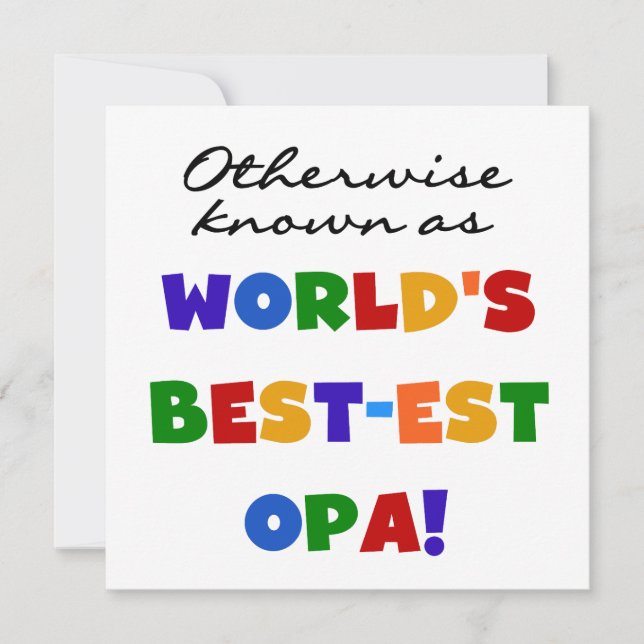 Carte Autres T-shirts et cadeaux Opa (Devant)