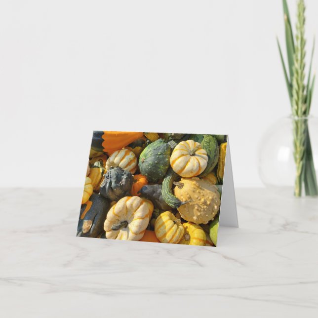 Carte Autum des citrouilles et des gourdes (Devant)