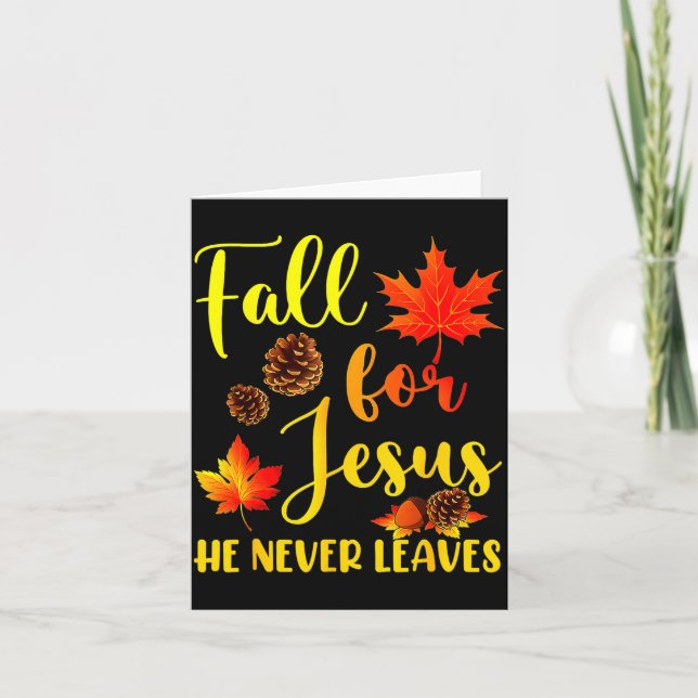Carte Autumn Christian Thanksgiving Fall For Jesus He Ne (Devant)