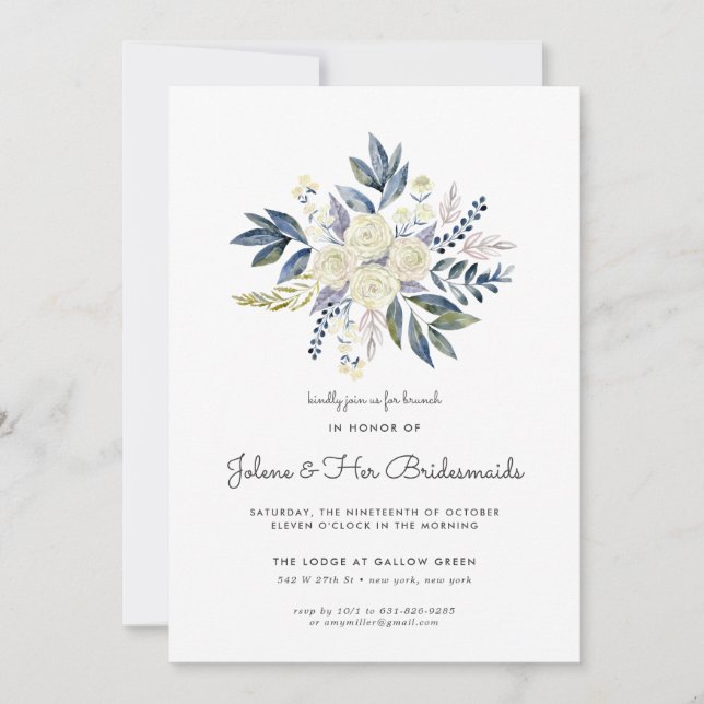 Carte Autumn Meadow | Floral Bridesmaid Brunch (Devant)