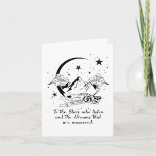 Carte Aux Étoiles Qui Écoutent Et Aux Rêves Qui Sont Un