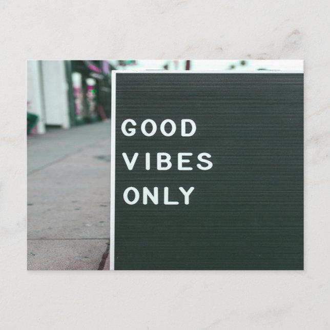 Carte aux lettres Good Vibes uniquement (Devant)