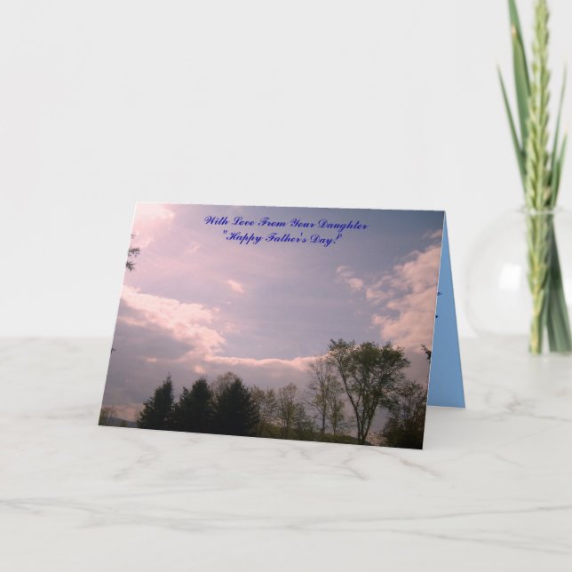 Carte Avec amour graisse heureuse de votre fille "… (Devant)