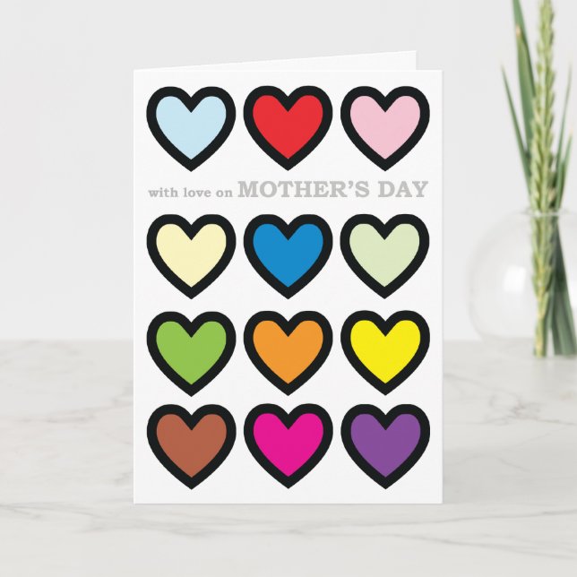 Carte Avec amour le jour de mère (Devant)