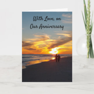 Carte Avec amour sur notre anniversaire