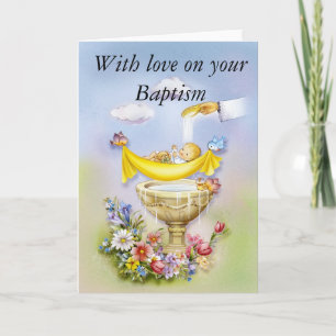 Carte Avec amour sur ton baptême