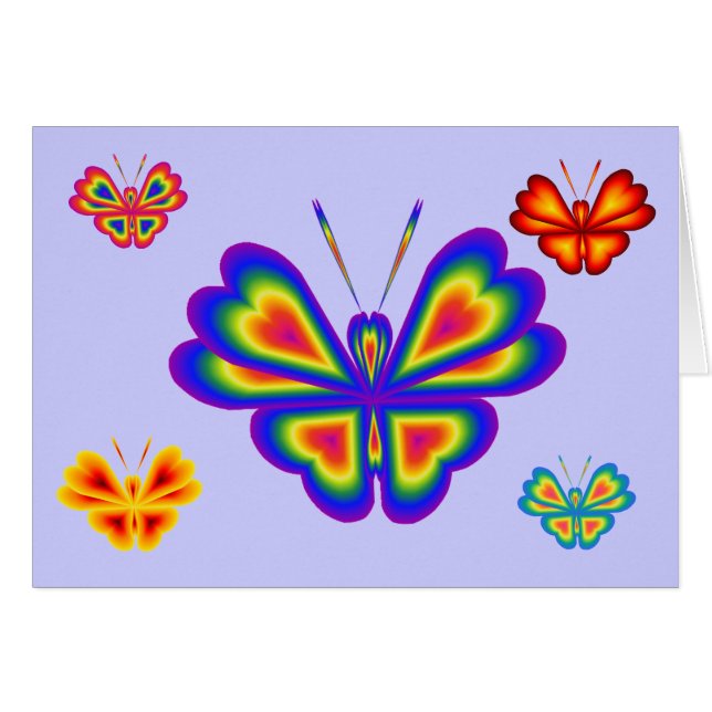 Carte avec butterflies2 (Devant Horizontal)