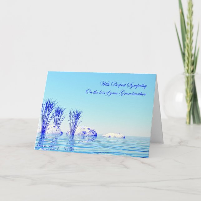 Carte Avec compassion pour la perte de grand-mère (Devant)