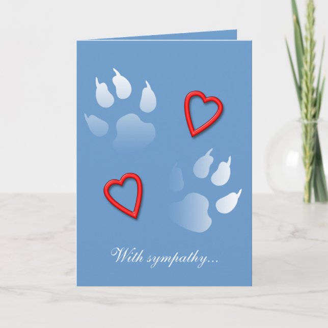 Carte Avec compassion pour la perte de votre chien d'un (Devant)