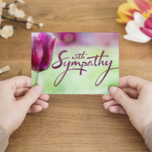 Carte Avec compassion pour votre perte avec Tulip