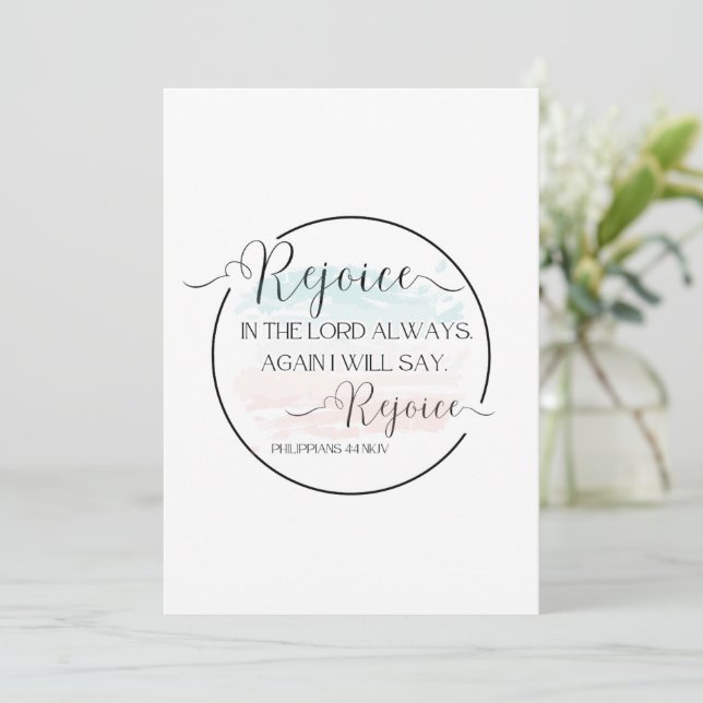 Carte avec couplet biblique (Debout devant)