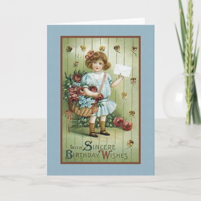 Carte Avec des voeux d'anniversaire sincères (Devant)