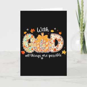 Carte Avec Dieu Toutes Choses Sont Possibles Floral Auto