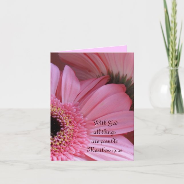 Carte "Avec Dieu toutes les choses sont possibles" Ecrit (Devant)