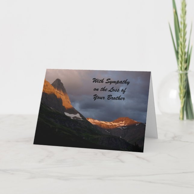 Carte Avec la perte de sympathie de frère, Glacier Sunri (Devant)
