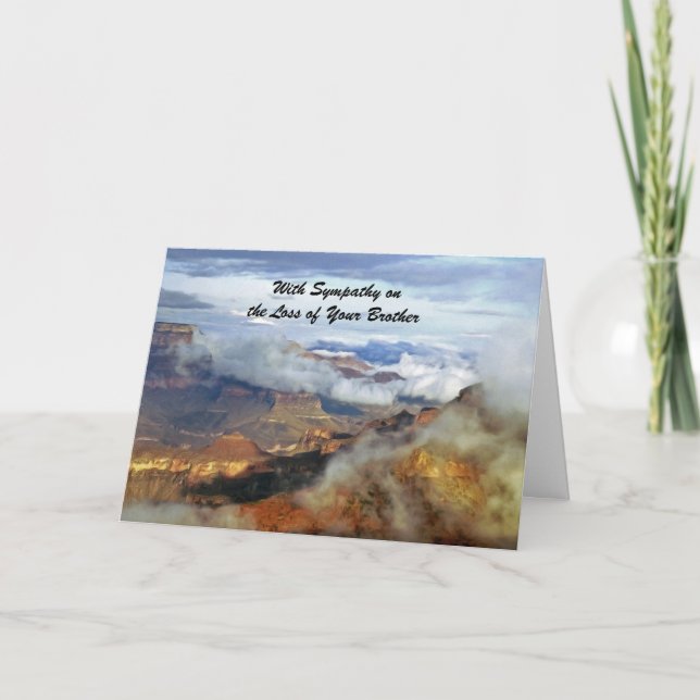 Carte Avec la perte de sympathie de frère, nuages du Gra (Devant)