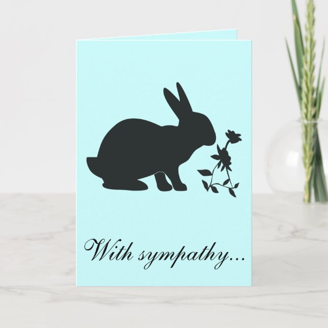 Carte Avec la perte de sympathie de votre lapin avec poè (Devant)