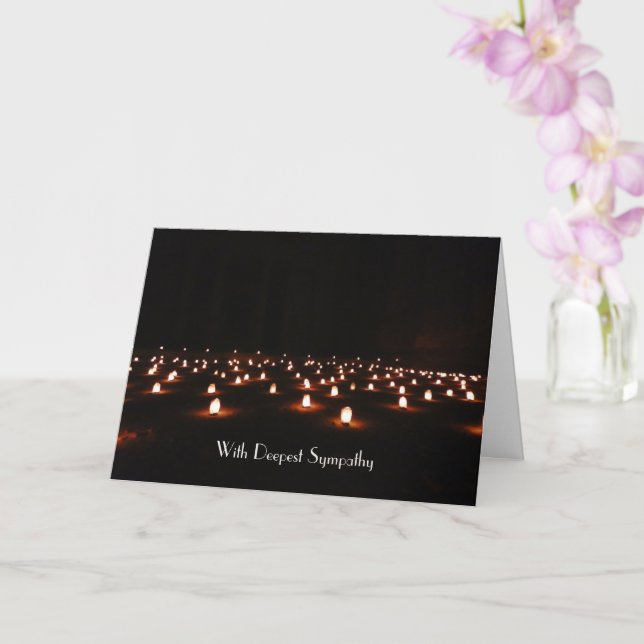 Carte Avec la plus profonde sympathie, champ dramatique  (Orchidée)