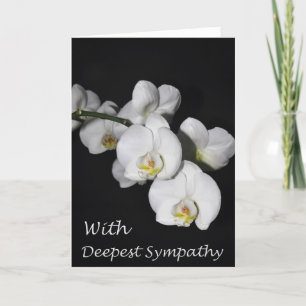 Carte Avec la plus profonde sympathie Fleur d'orchidée