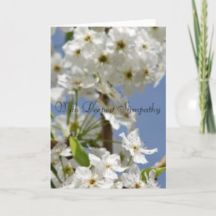 Carte Avec la sympathie la plus profonde florale
