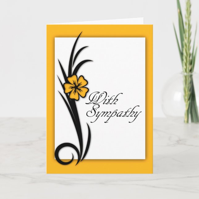 Carte Avec la sympathie, minimisé, simple, élégante (Devant)