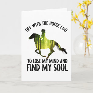 Carte Avec Le Cheval Je Vais Perdre Ma Forêt D'Esprit