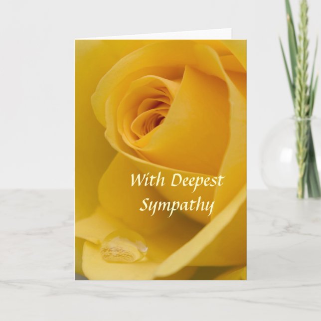 Carte - avec le rose jaune de la sympathie la plus (Devant)