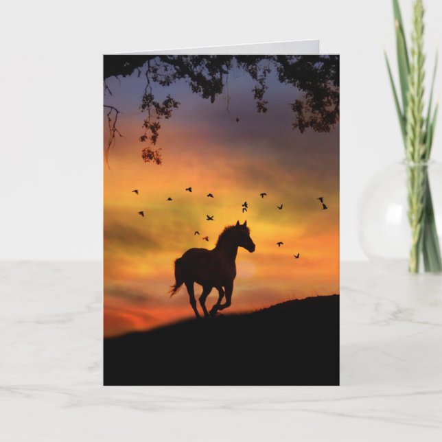 Carte Avec Love Memories Horse Sympathy Card (Devant)