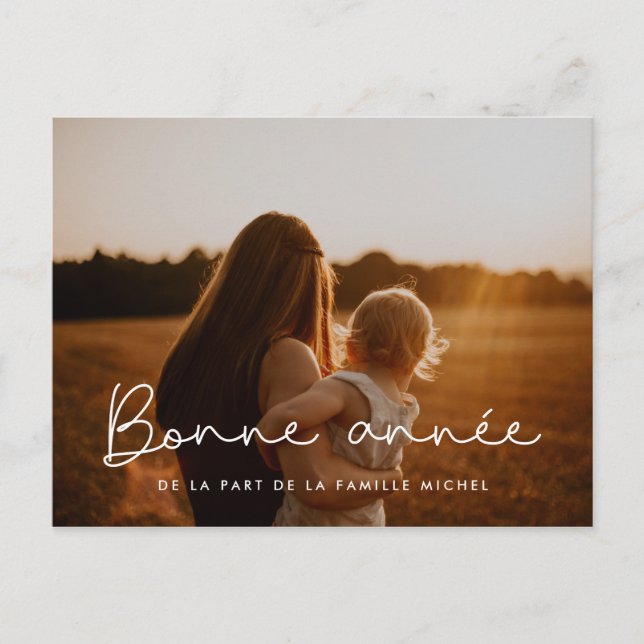 Carte avec photo Bonne année (Devant)