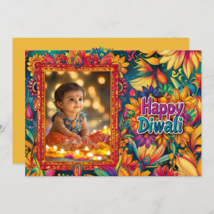 Carte Avec Photo Happy Diwali