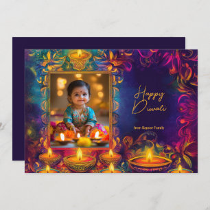 Carte Avec Photo Happy Diwali