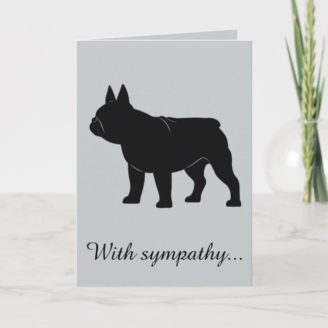 Carte Avec sympathie : Perte de votre Bulldog français (Devant)