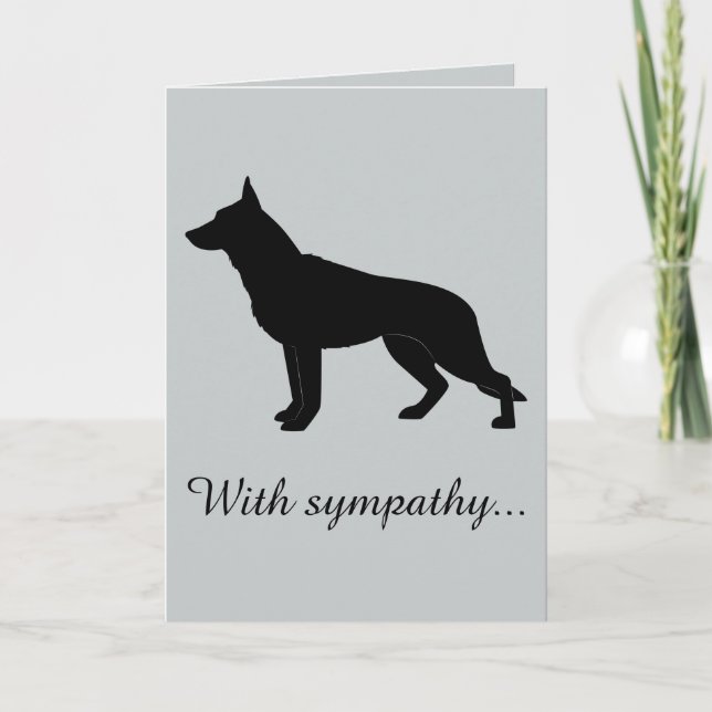 Carte Avec sympathie : Perte de votre chien berger allem (Devant)
