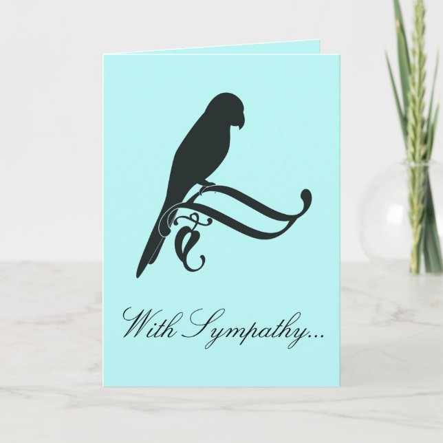 Carte Avec sympathie pour la perte d'un perroquet (Devant)